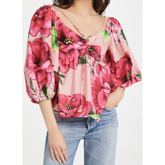 Farm‎ Rio Embroidered Chita Blouse - Picture 1 of 3